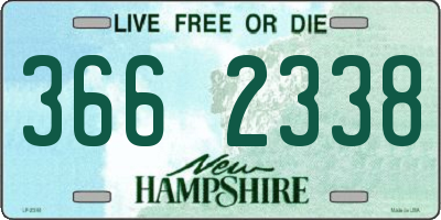 NH license plate 3662338