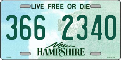 NH license plate 3662340