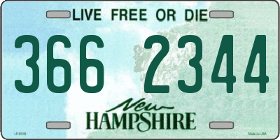 NH license plate 3662344