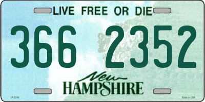 NH license plate 3662352