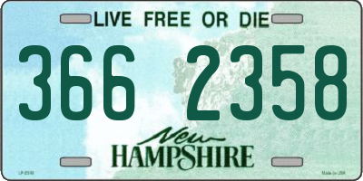 NH license plate 3662358