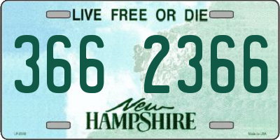 NH license plate 3662366