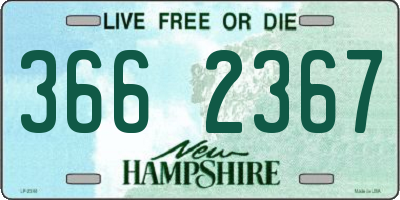 NH license plate 3662367
