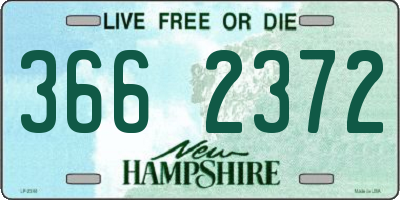 NH license plate 3662372