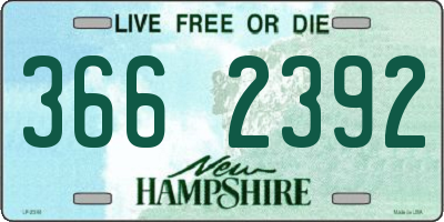 NH license plate 3662392