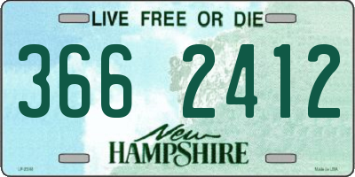 NH license plate 3662412