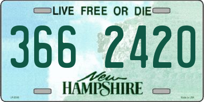 NH license plate 3662420