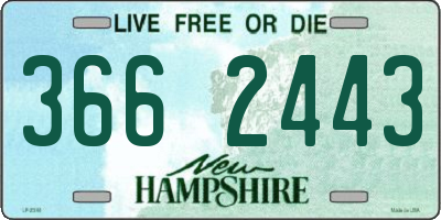 NH license plate 3662443
