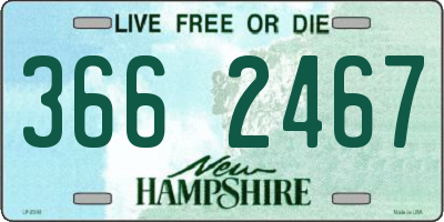 NH license plate 3662467