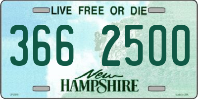 NH license plate 3662500