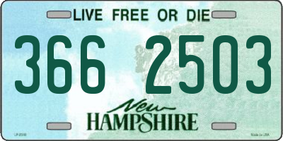 NH license plate 3662503