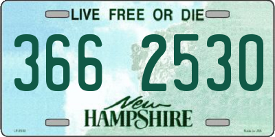NH license plate 3662530