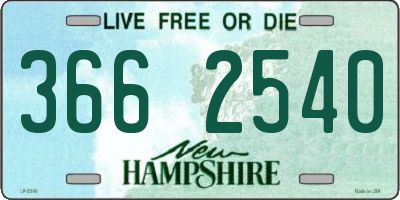 NH license plate 3662540
