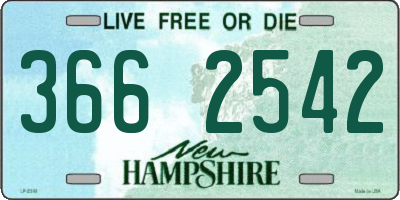 NH license plate 3662542