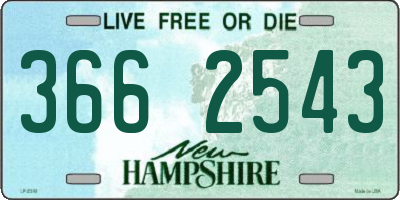 NH license plate 3662543