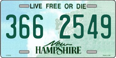 NH license plate 3662549