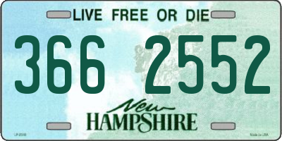 NH license plate 3662552