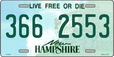 NH license plate 3662553