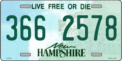 NH license plate 3662578