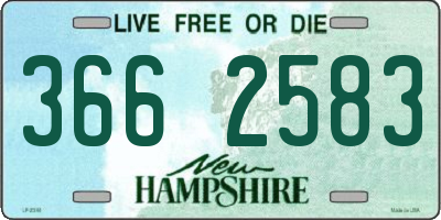NH license plate 3662583