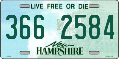 NH license plate 3662584