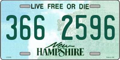 NH license plate 3662596