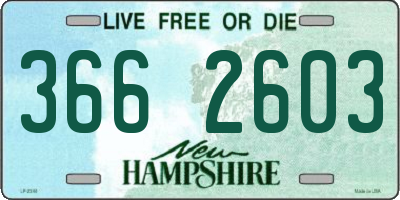 NH license plate 3662603
