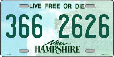 NH license plate 3662626