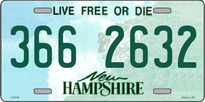NH license plate 3662632