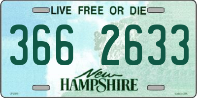 NH license plate 3662633
