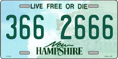 NH license plate 3662666