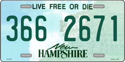 NH license plate 3662671