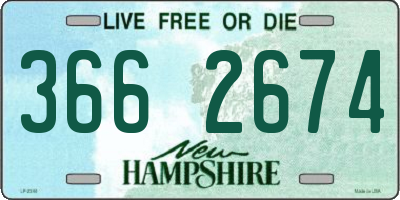 NH license plate 3662674
