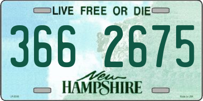 NH license plate 3662675