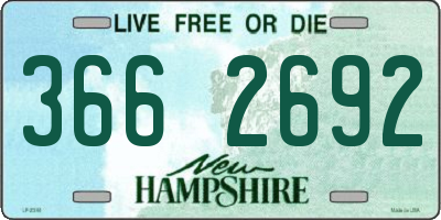 NH license plate 3662692