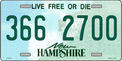 NH license plate 3662700