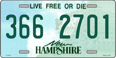 NH license plate 3662701