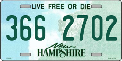 NH license plate 3662702