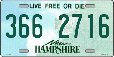 NH license plate 3662716