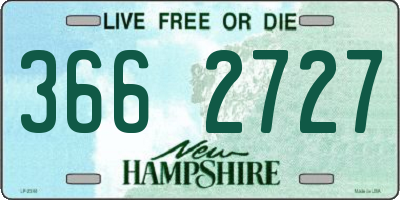 NH license plate 3662727