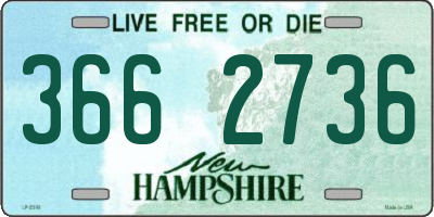 NH license plate 3662736