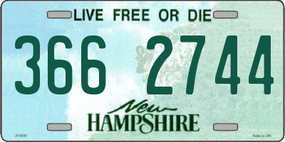 NH license plate 3662744