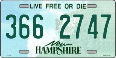 NH license plate 3662747