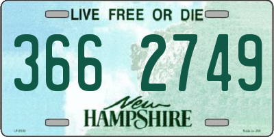 NH license plate 3662749