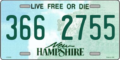 NH license plate 3662755