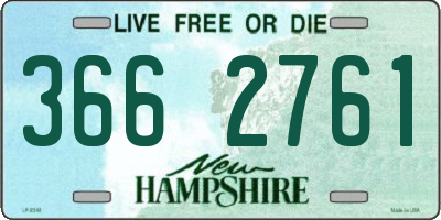 NH license plate 3662761