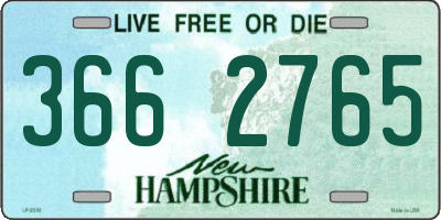 NH license plate 3662765