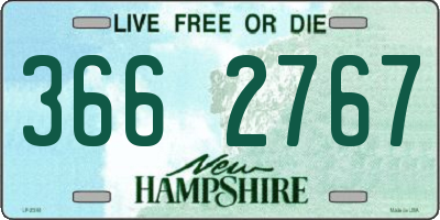 NH license plate 3662767