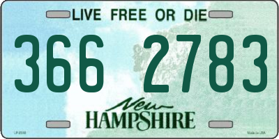 NH license plate 3662783