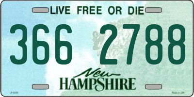 NH license plate 3662788